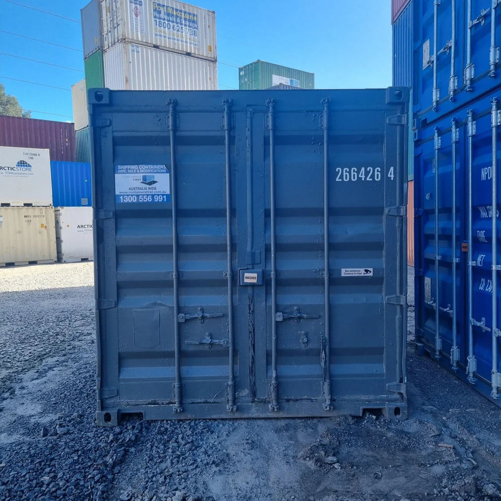 10Ft X 8Ft Shipping Container (One trip) – Blue view 3