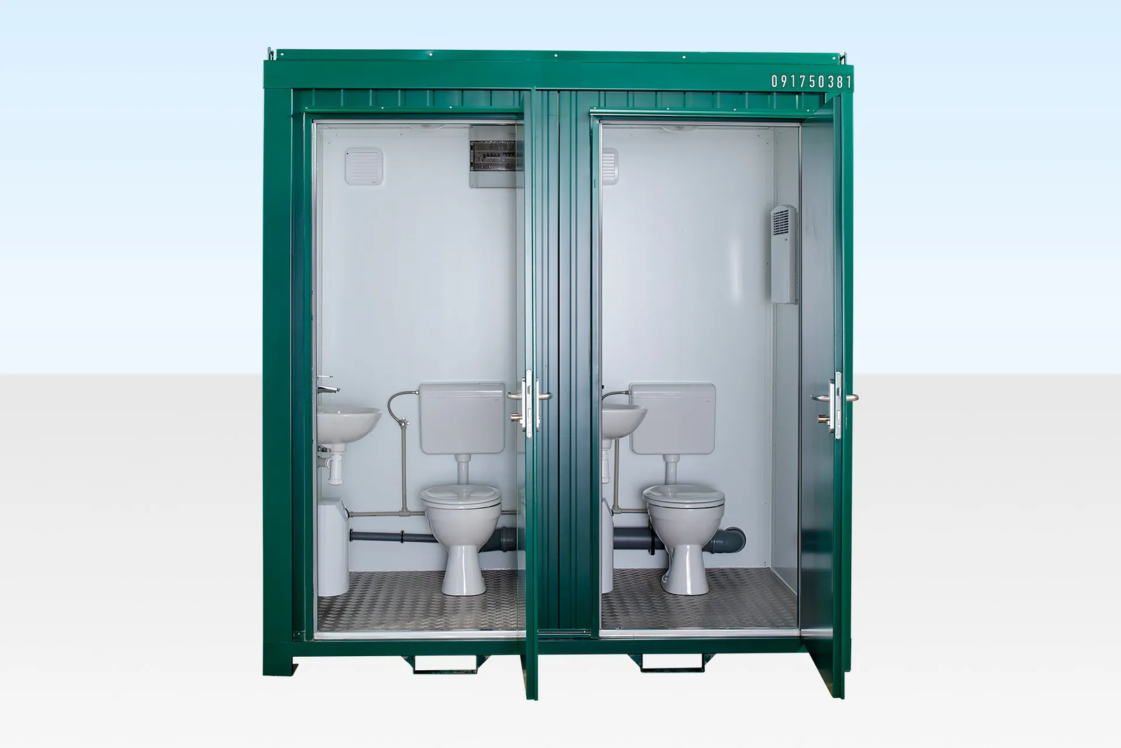 1+1 Double Mains Toilet 8Ft x 5Ft (Green) view 3