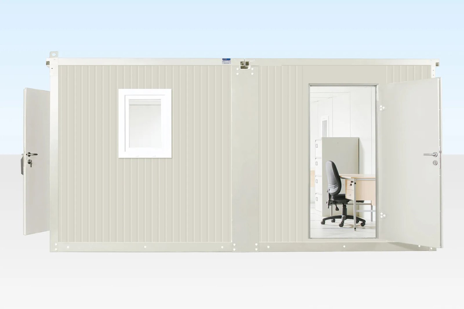 6.5M X 4.6M Side Linked Flat Pack Office Container view 4