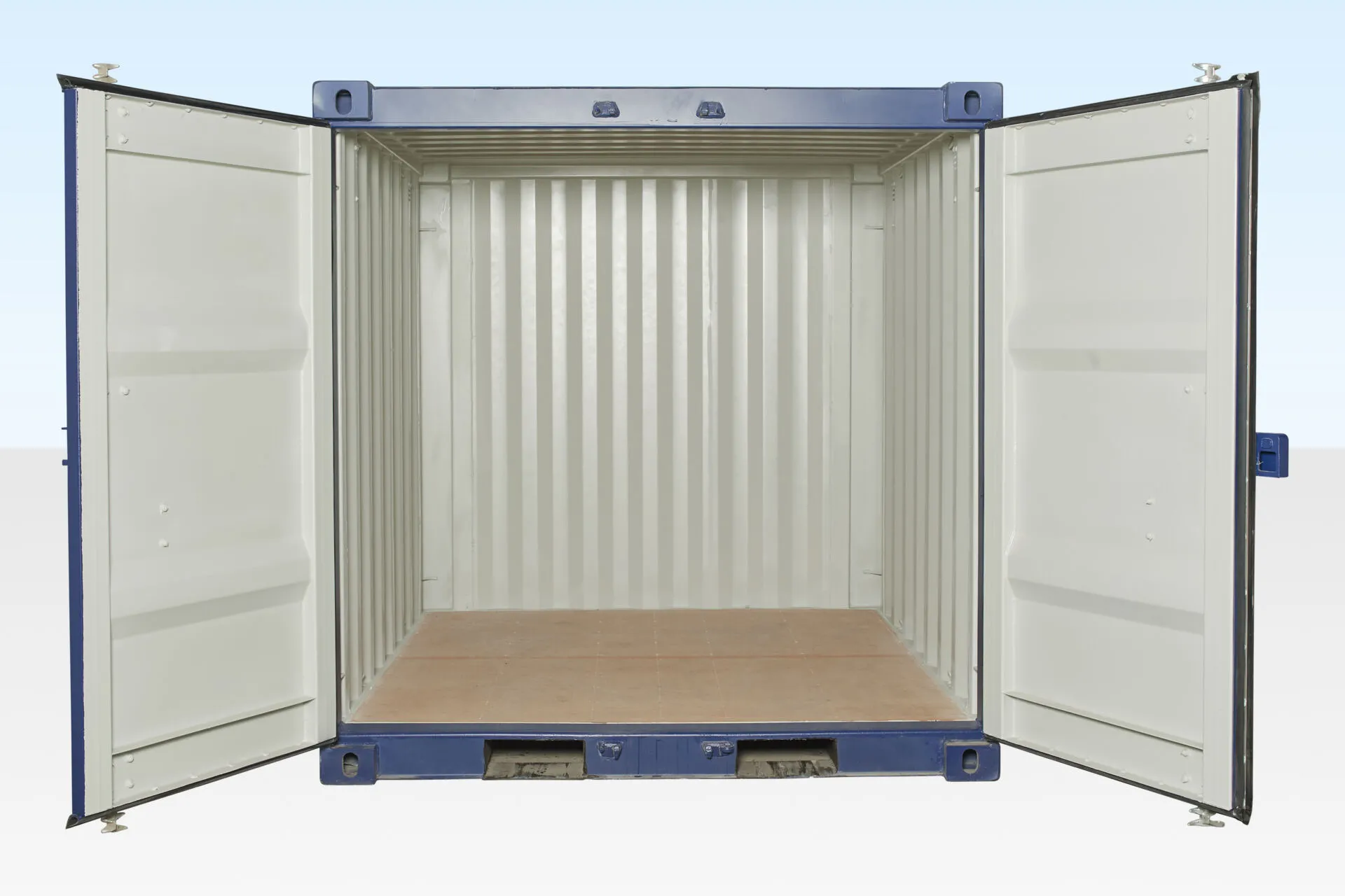 8Ft One Trip Shipping Container (Blue) view 2